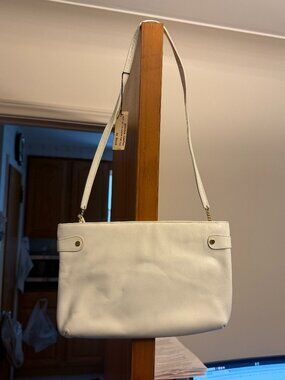 Vintage BLOCK White Shoulder Purse (Genuine Leather)